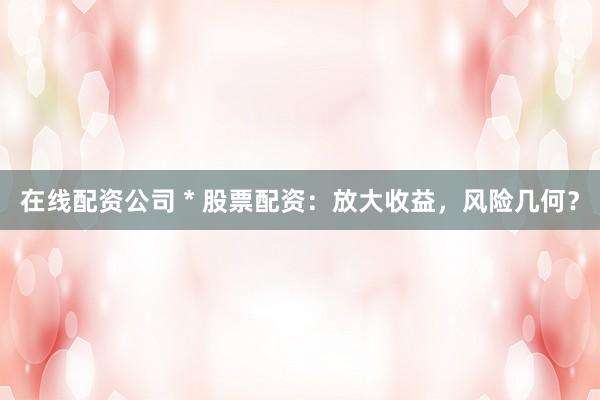 在线配资公司 * 股票配资：放大收益，风险几何？