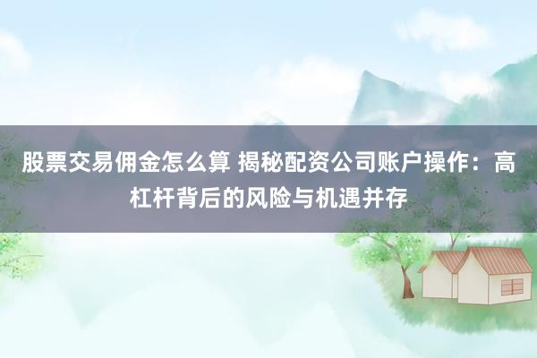 股票交易佣金怎么算 揭秘配资公司账户操作：高杠杆背后的风险与机遇并存