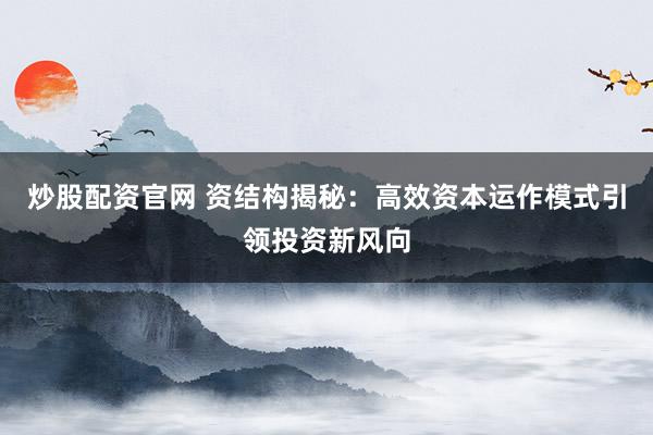 炒股配资官网 资结构揭秘：高效资本运作模式引领投资新风向
