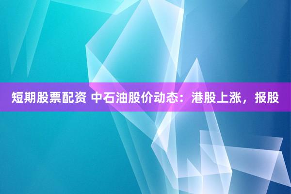 短期股票配资 中石油股价动态：港股上涨，报股