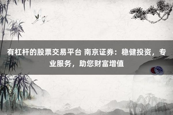 有杠杆的股票交易平台 南京证券：稳健投资，专业服务，助您财富增值