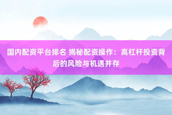 国内配资平台排名 揭秘配资操作：高杠杆投资背后的风险与机遇并存