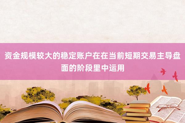 资金规模较大的稳定账户在在当前短期交易主导盘面的阶段里中运用