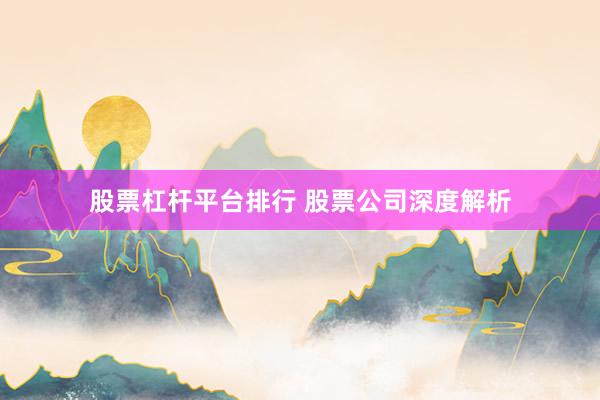 股票杠杆平台排行 股票公司深度解析